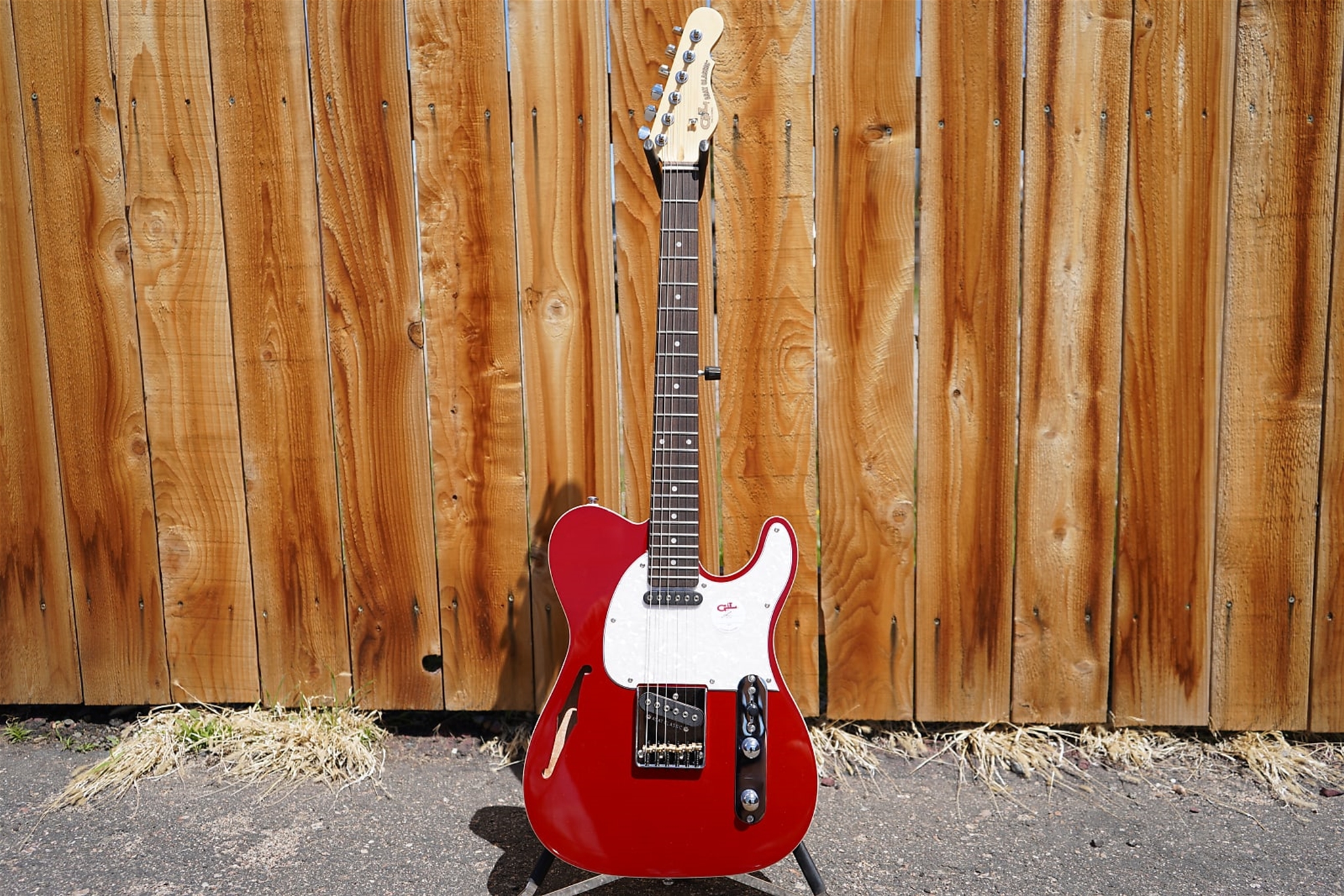 G&L TRIBUTE SERIES ASAT CLASSIC Semi-Hollow Candy Apple Red 6-String  Electric Guitar